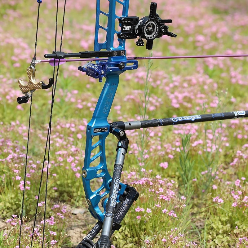 limaity Bow Stabilizer for Compound Bow 6" 8" 10" 12" 15" Archery 3k Carbon Balance Bar Absorber with Weights Absorption for Bow Hunting Shooting - Image 3